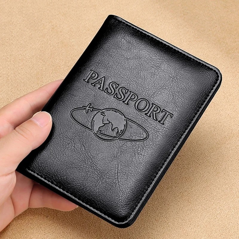 Travel Accessories Wallet - Unisex Genuine Leather Passport Cover RFID