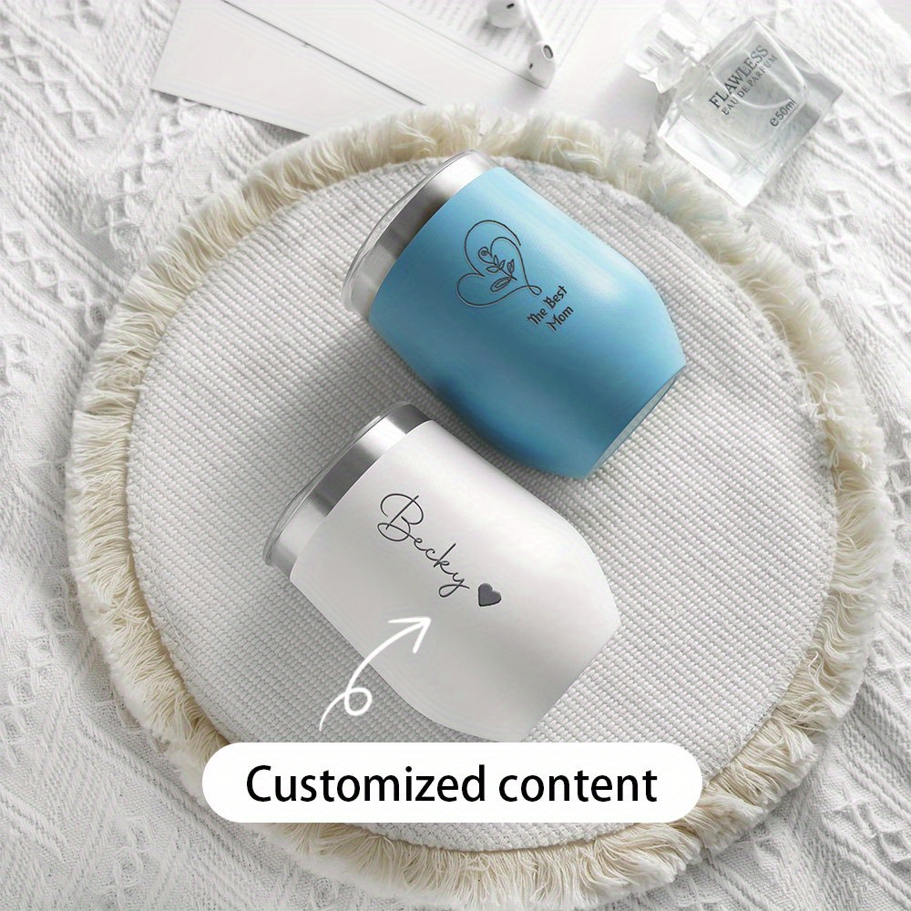 Portable Travel Kettle - Custom Name Heart Stainless Steel Wine