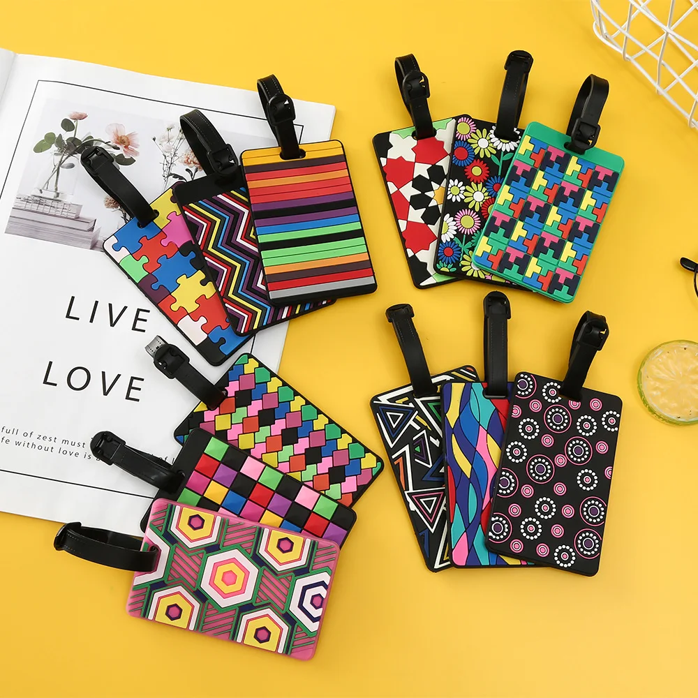 Travel Accessories Sale - 1PCS Geometric Luggage Tags Suitcase ID