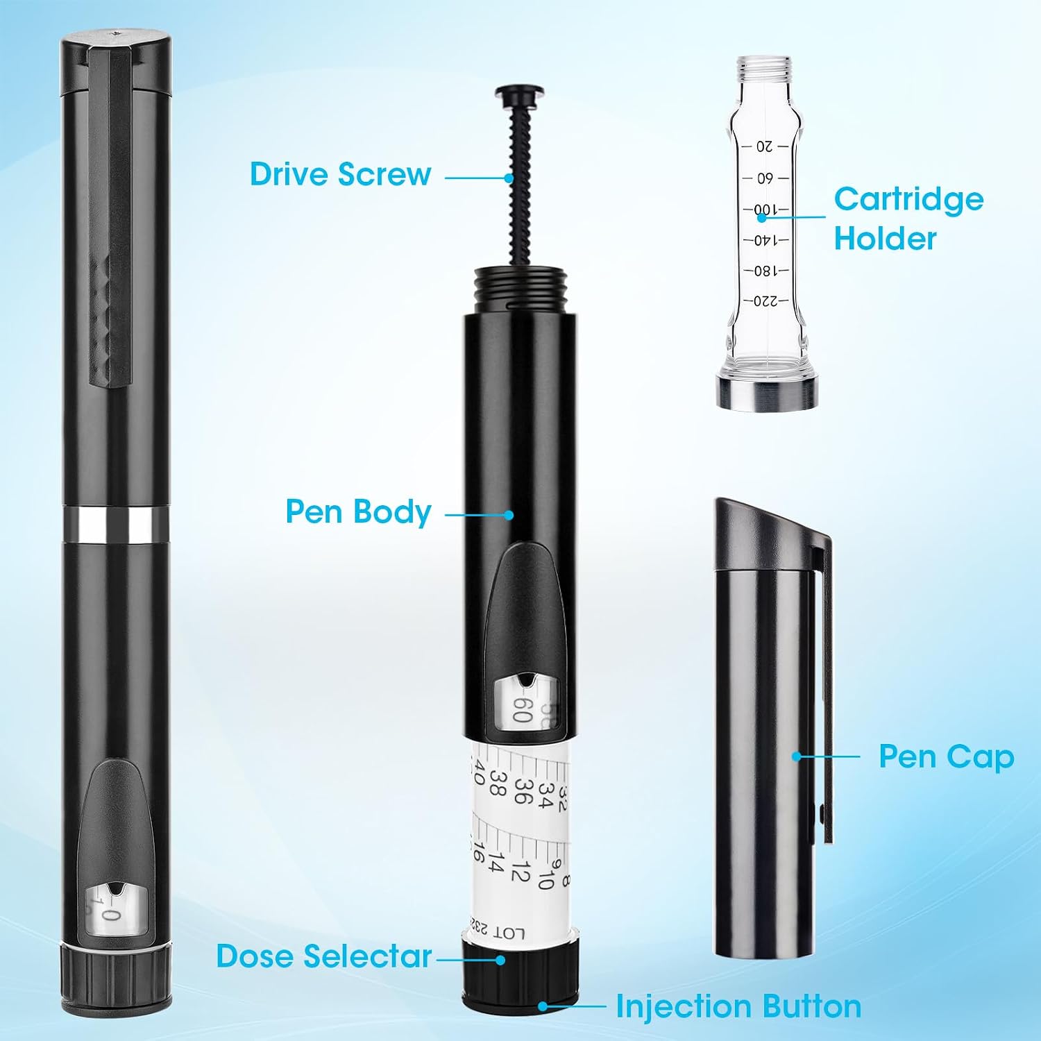 60 Units Peptide Pen Injector  - Travel Accessories Personalised review and price