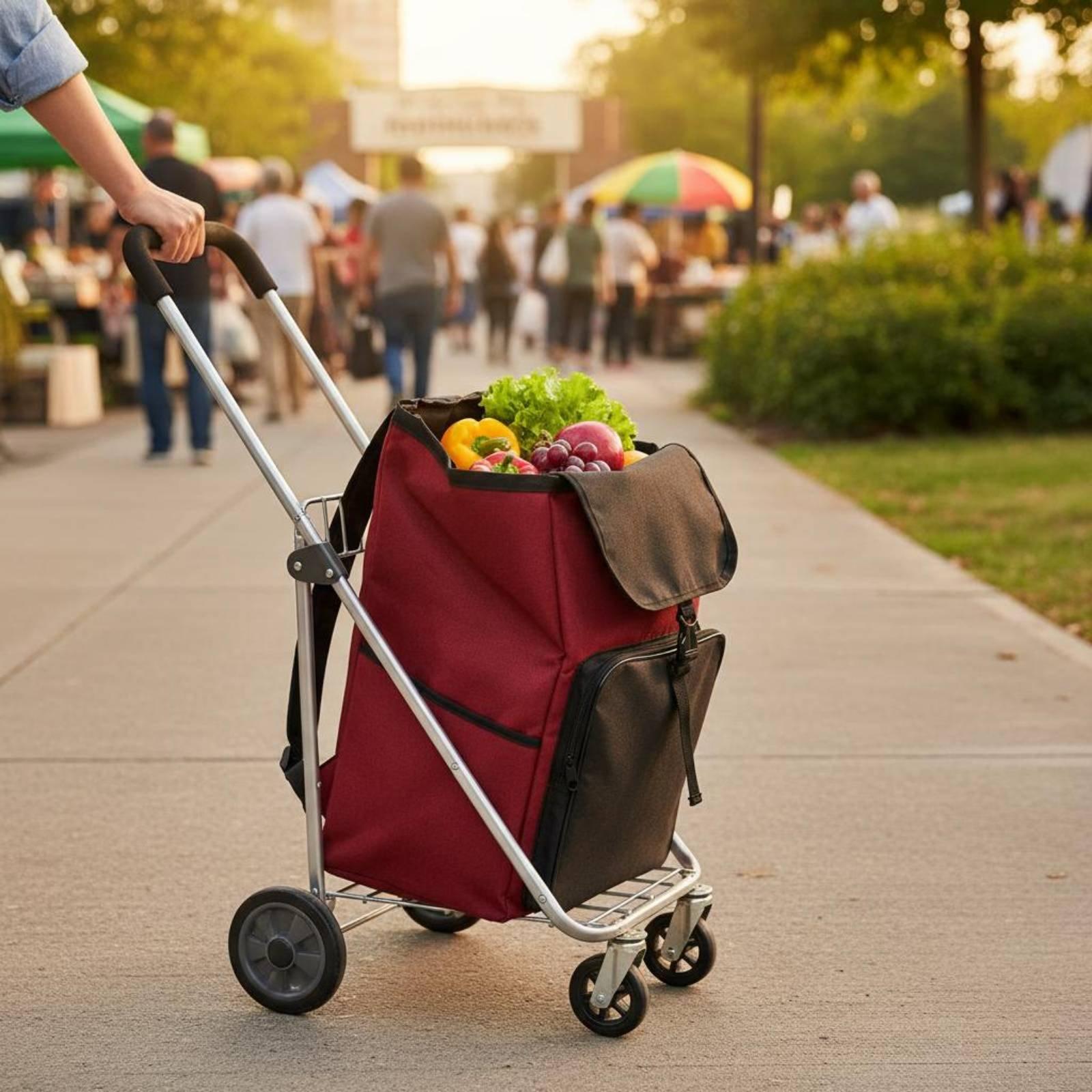 Folding Cart Grocery Bag Liner - Reusable Zip Bag review and price