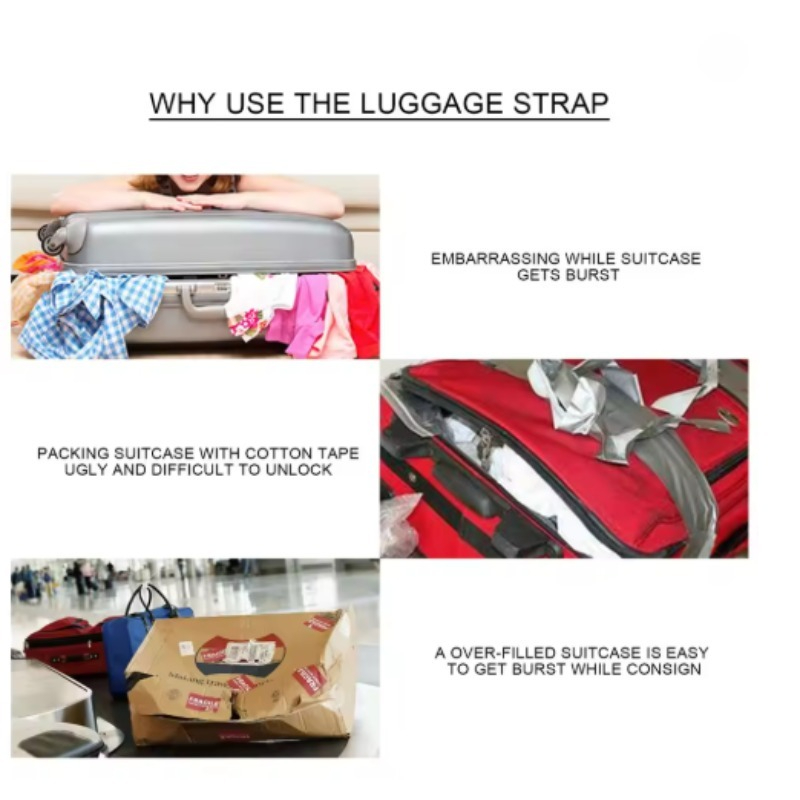 Straight Shaped Luggage Straps - Travel Accessories Luggage Straps review and price
