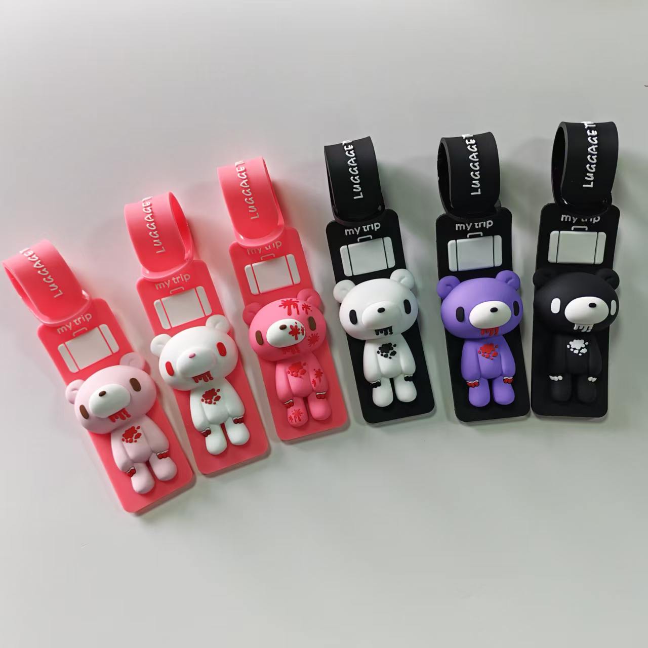 Cute Cartoon Bear Silicone Lug - Travel Accessories Luggage Straps review and price