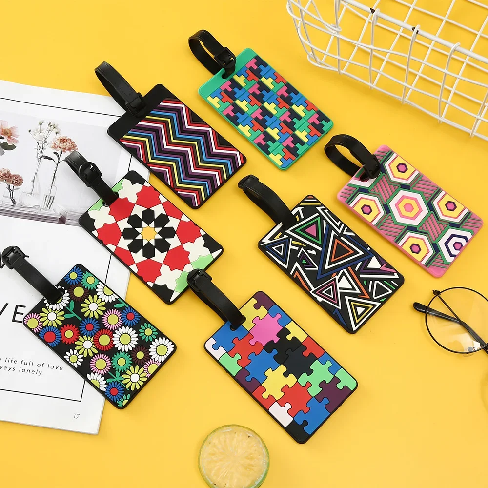 1PCS Geometric Luggage Tags Su - Travel Accessories Sale review and price
