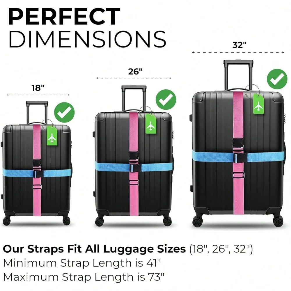 Luggage Strap Set with Luggage - Travel Accessories Luggage Straps review and price