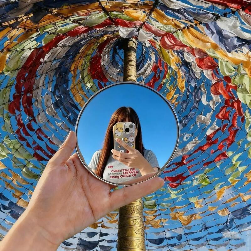 Handheld Selfie Mirror Portabl - Travel Accessories Gadget review and price